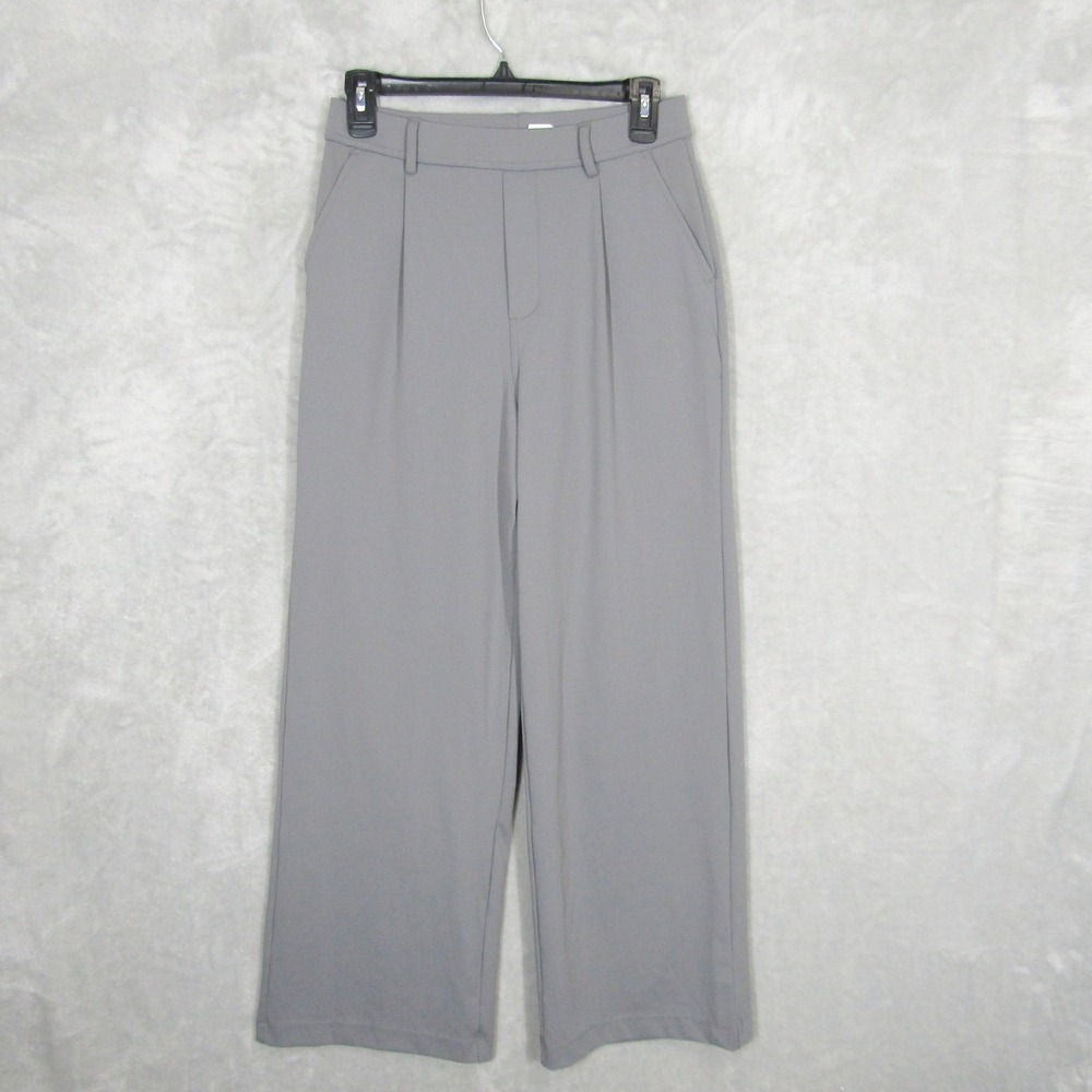 Halara Size Small High Waisted Wide Leg Pants Gray Regular Light Stretch